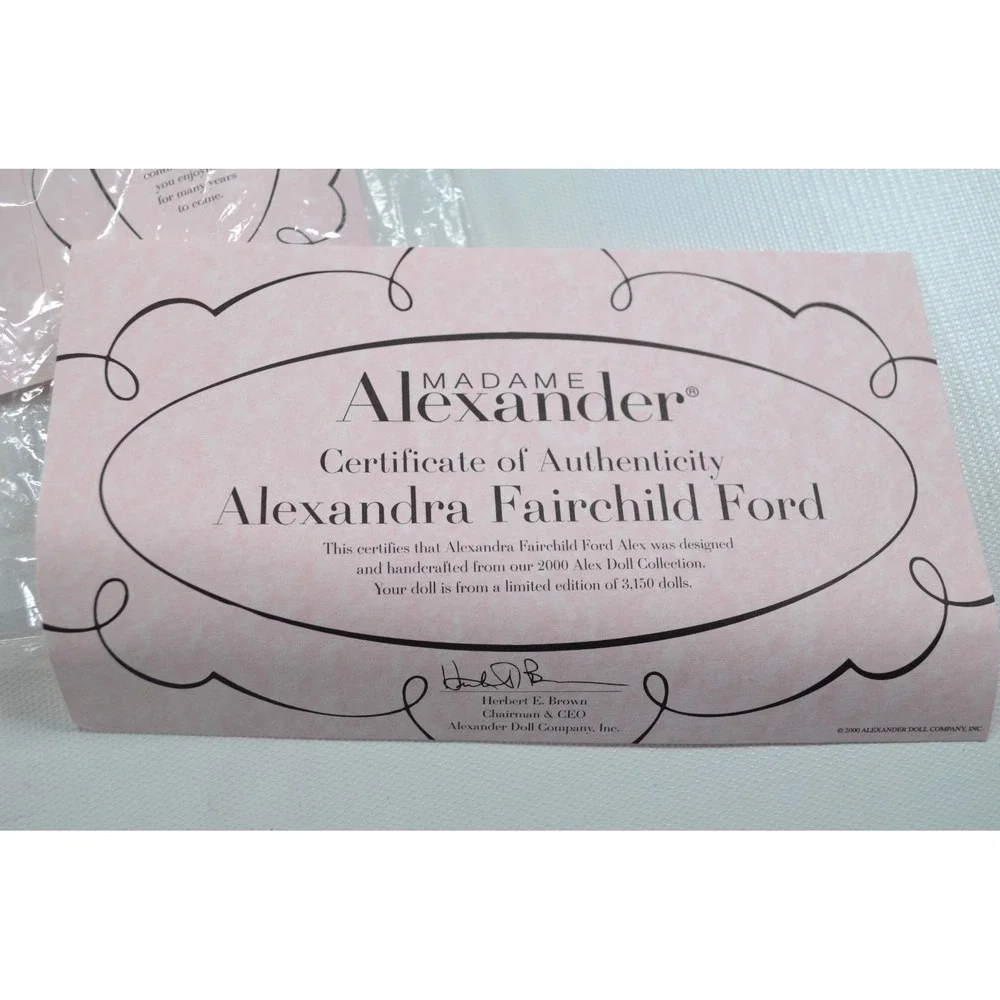 Madame Alexander ALEX 2000 Alexandra Fairchild Ford Fashion Doll Pink‎ Outfit